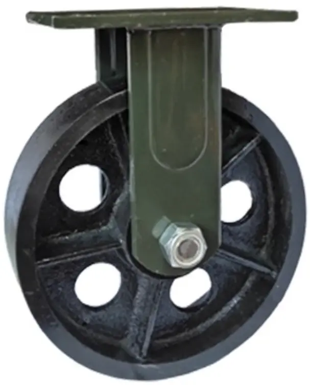 FHs63 - Сверхбольшегрузное стальное колесо без резины 150мм, 1000 кг (неповоротн., двойной шарикоподш.)