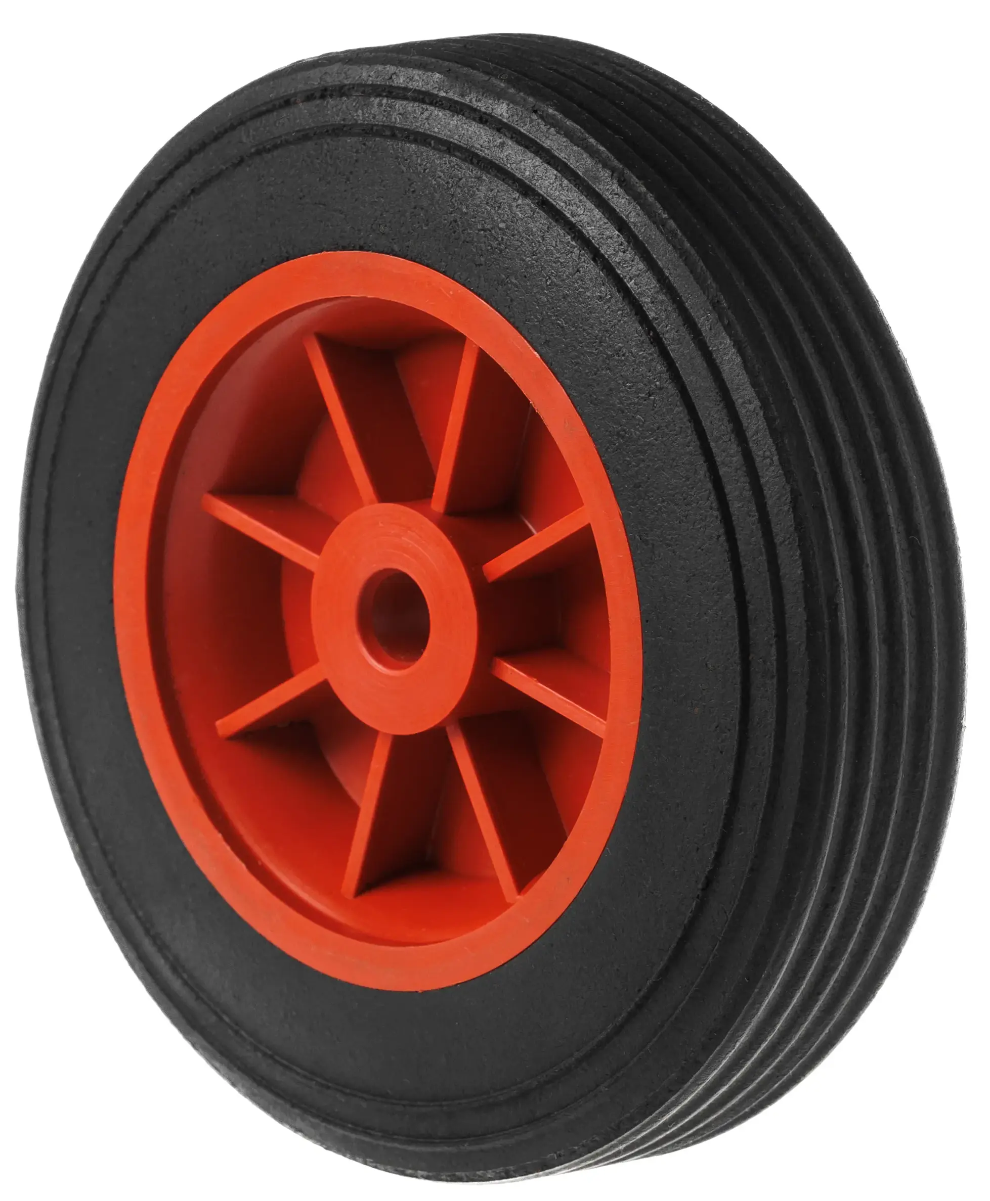 SR 1104 - Литое колесо, пласт. обод, симм. ступица, втулка скольж. (150 мм, ось 12 мм)